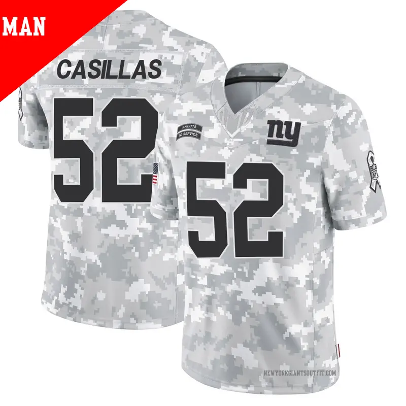 Men's ＃52 Jonathan Casillas New York Giants Limited Arctic Camo 2024 Salute to Service Jersey