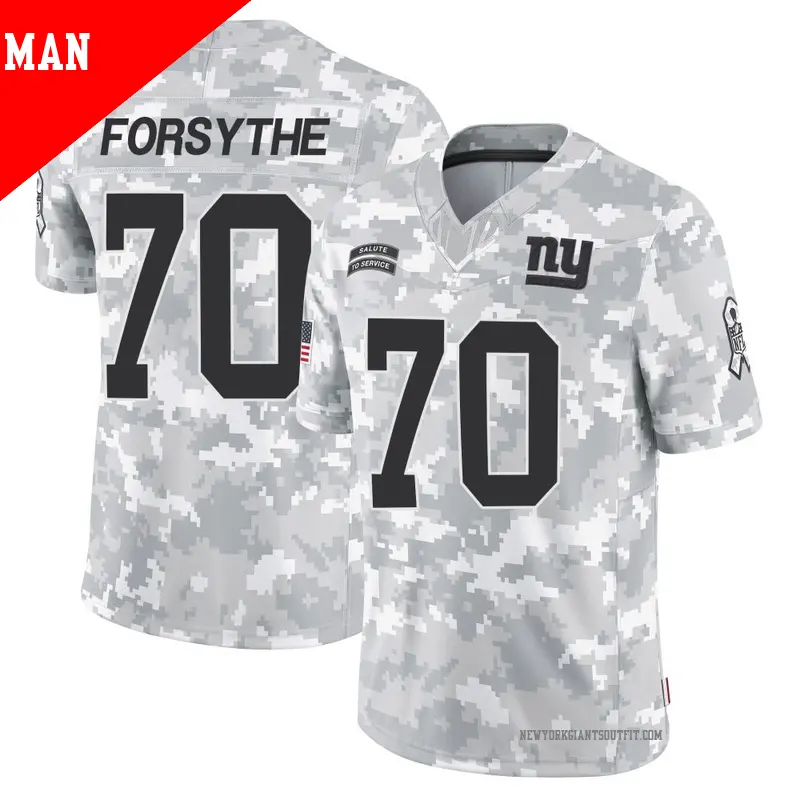Men's ＃70 Stone Forsythe New York Giants Limited Arctic Camo 2024 Salute to Service Jersey