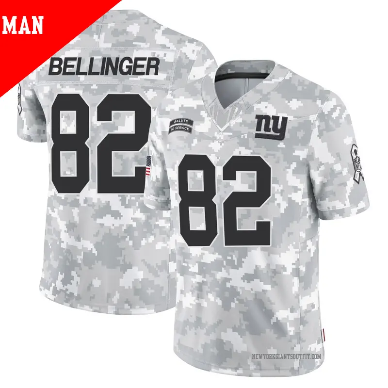 Men's ＃82 Daniel Bellinger New York Giants Limited Arctic Camo 2024 Salute to Service Jersey