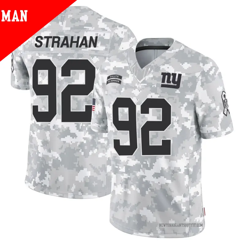 Men's ＃92 Michael Strahan New York Giants Limited Arctic Camo 2024 Salute to Service Jersey