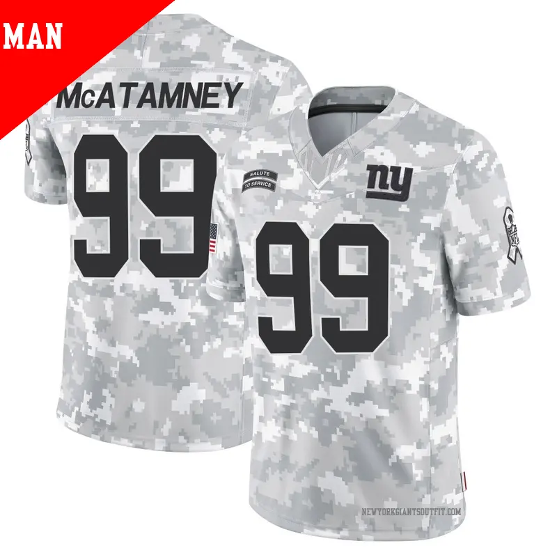 Men's ＃99 Jude McAtamney New York Giants Limited Arctic Camo 2024 Salute to Service Jersey