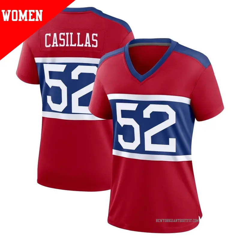 Women's ＃52 Jonathan Casillas New York Giants Game Red Century Alternate Jersey