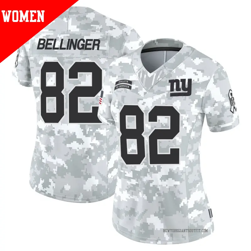 Women's ＃82 Daniel Bellinger New York Giants Limited Arctic Camo 2024 Salute to Service Jersey