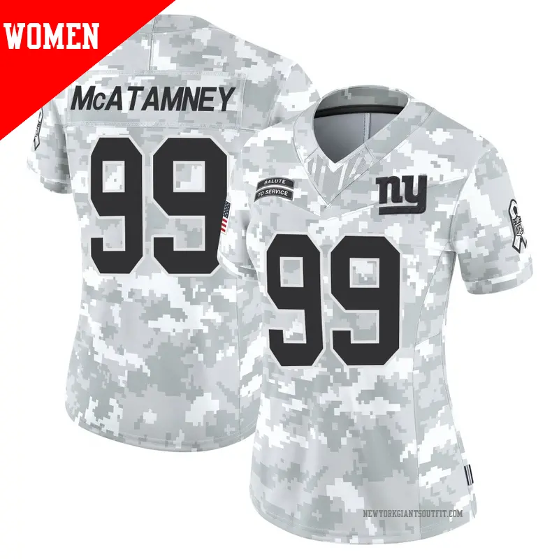 Women's ＃99 Jude McAtamney New York Giants Limited Arctic Camo 2024 Salute to Service Jersey