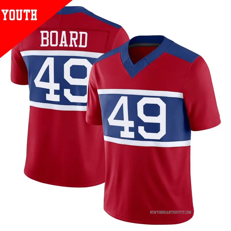 Youth ＃49 Chris Board New York Giants Limited Red Century Alternate Vapor F.U.S.E. Jersey