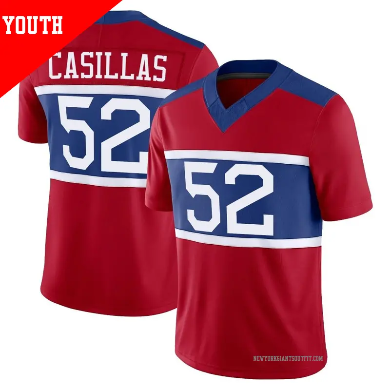 Youth ＃52 Jonathan Casillas New York Giants Limited Red Century Alternate Vapor F.U.S.E. Jersey