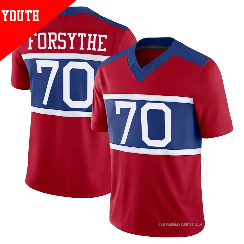Youth ＃70 Stone Forsythe New York Giants Limited Red Century Alternate Vapor F.U.S.E. Jersey