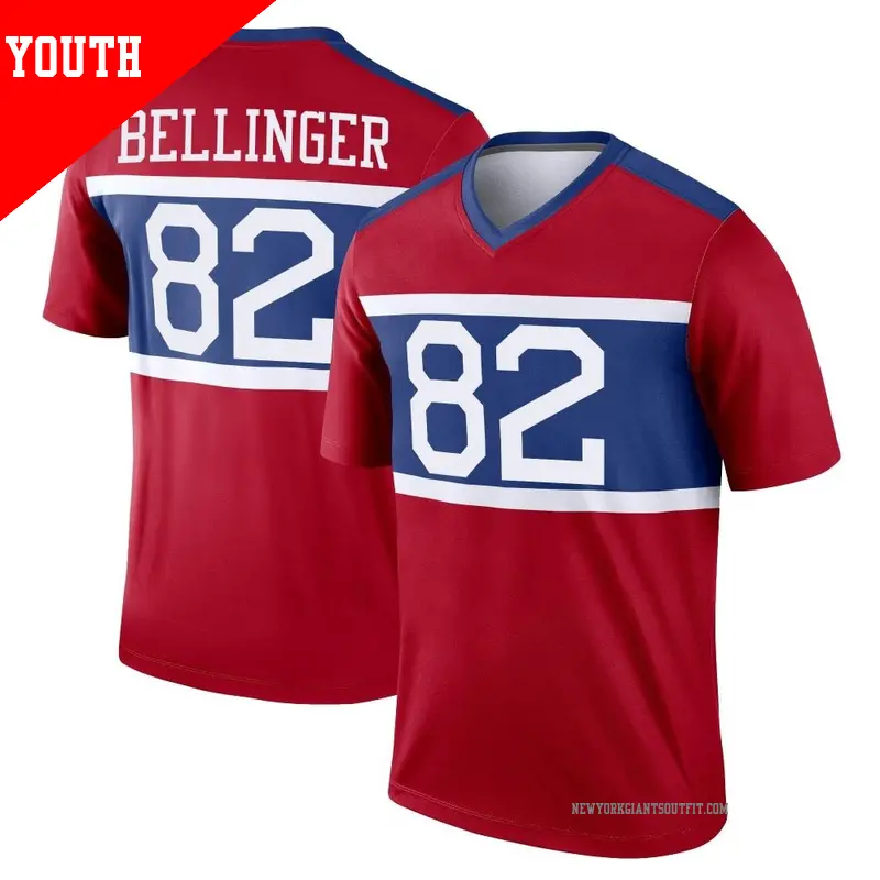 Youth ＃82 Daniel Bellinger New York Giants Legend Red Century Alternate Jersey